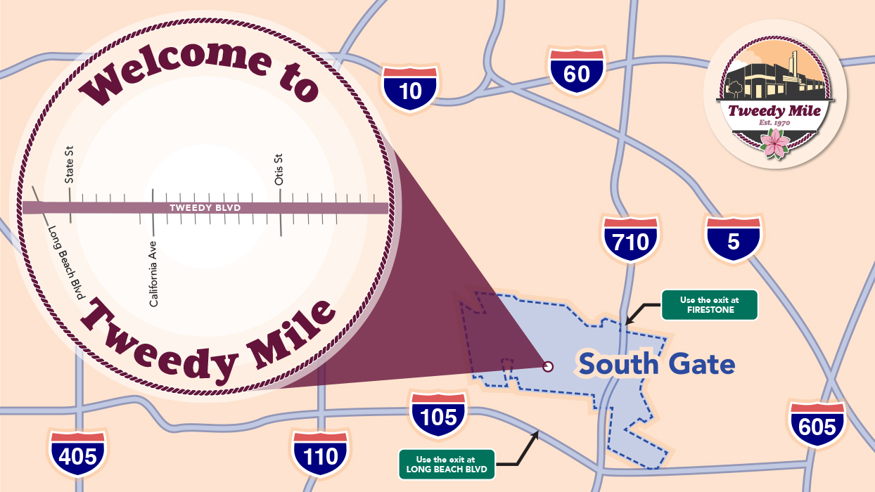 This image shows a map of Tweedy Mile